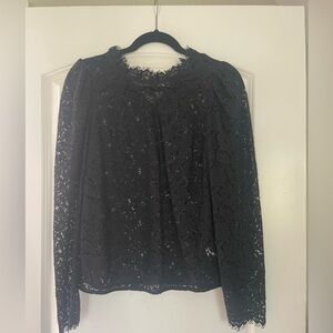 Gap Black Lace Blouse